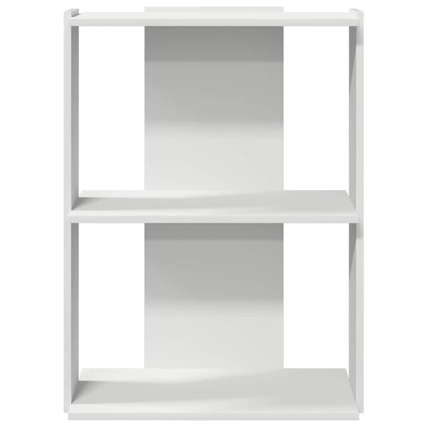 vidaXL Bokhylle 3 etasjer hvit 60x30x80 cm konstruert tre