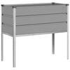 vidaXL Plantekassed Lysegr&aring; 100 x 45 x 90 cm Galvanisert St&aring;l