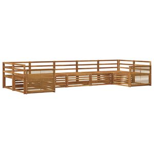 vidaXL Utend&oslash;rs sofa-sett 7 pcs Naturlig