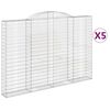vidaXL Gabionkurver buede 5 stk 300x30x200/220 cm galvanisert jern
