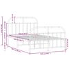 vidaXL Sengeramme i metall med hode- og fotgavl svart 120x200 cm