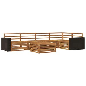 vidaXL Utend&oslash;rs sofa-sett 6 pcs Naturlig 79 x 79 x 37 cm