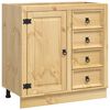 vidaXL Kabinett SKI HonningBrun 80 x 46 x 81 cm Massiv furu