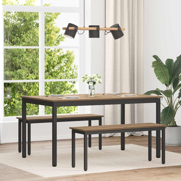 vidaXL Spisebord METALL