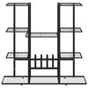 vidaXL Blomsterstativ 94,5x25x89 cm svart jern
