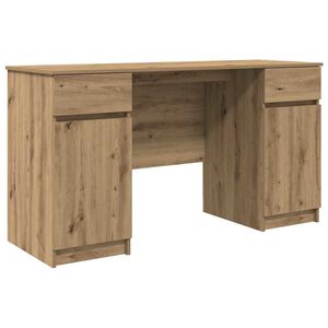 vidaXL Skrivebord artisan eik Konstruert tre 140 x 49 x 76 cm