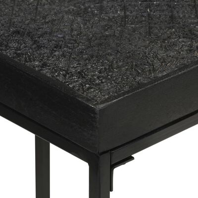 vidaXL Konsollbord svart 110x35x76 cm heltre akasie og mango