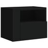vidaXL Veggmontert nattbord svart 45x30x35 cm