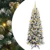 vidaXL Kunstig juletre med 300 LED Hvit 180 cm PVC, plast, st&aring;l og PE
