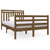 vidaXL Sengeramme honningbrun 120x190 cm Small Double heltre