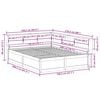 vidaXL Seng med bokhylle uten madrass hvit 140x200 cm heltre furu