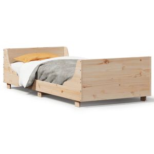 vidaXL Sengeramme uten madrass 75x190 cm heltre furu