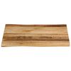 vidaXL Bordplate naturlig kant 80x80x2,5 cm grovt heltre mangotre