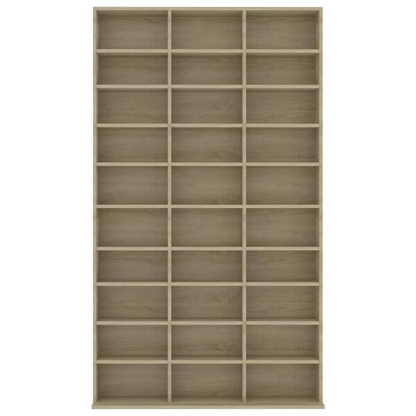 vidaXL CD-hylle sonoma eik 102x16x177,5 cm konstruert tre