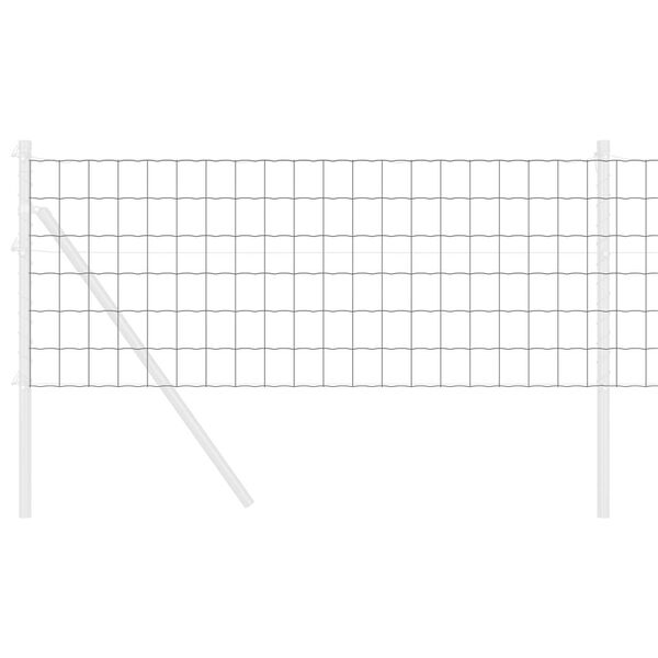 vidaXL Euro gjerde Grå 0.4 x 10 m PVC-belagt jern