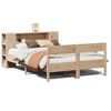vidaXL Seng med bokhylle uten madrass 140x190 cm heltre furu