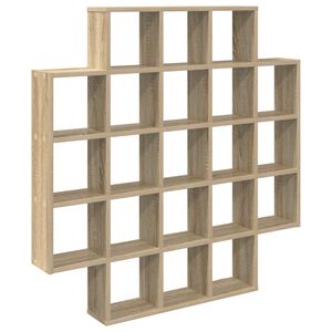 vidaXL Vegghylle Sonoma eik 100 x 13 x 100 cm Konstruert tre