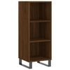 vidaXL Highboard brun eik 34,5x34x180 cm konstruert tre