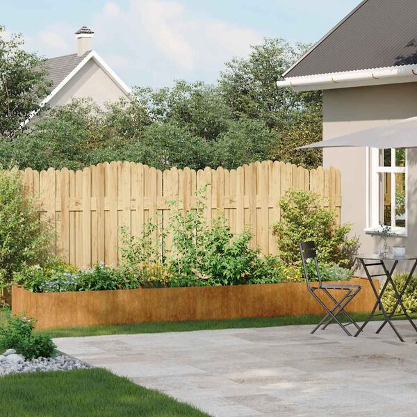 vidaXL Plantekasse rust 360x80x40 cm forvitringsst&aring;l