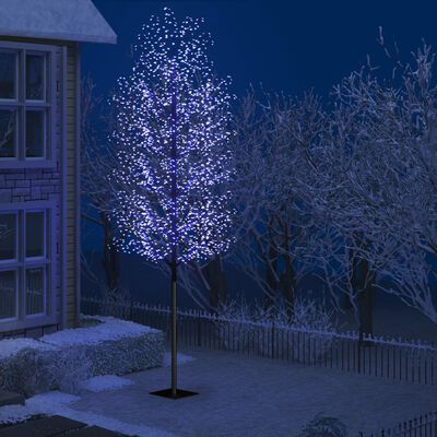 vidaXL Juletre 2000 lysdioder blått lys kirsebærblomst 500 cm