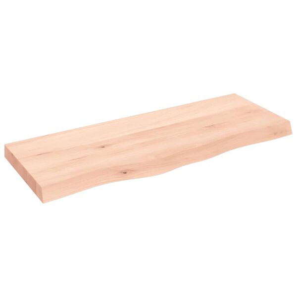 vidaXL Benkeplate til bad 100x40x(2-6) cm ubehandlet heltre