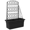 vidaXL Plantekasse med espalier Antrasitt 58 x 29 x 78 cm PP