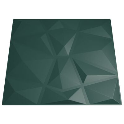 vidaXL Veggpaneler 48 stk grønn 50x50 cm XPS 12 m² diamant