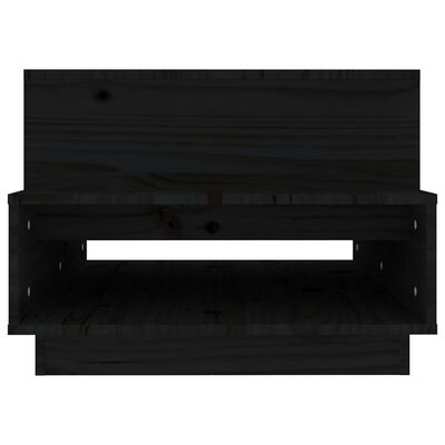 vidaXL Salongbord svart 80x55x40,5 cm heltre furu