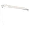 vidaXL Uttrekkbar markise kremhvit 3,5x2,5 m stoff og aluminium