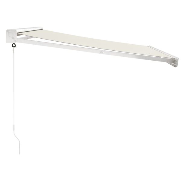 vidaXL Uttrekkbar markise kremhvit 3,5x2,5 m stoff og aluminium
