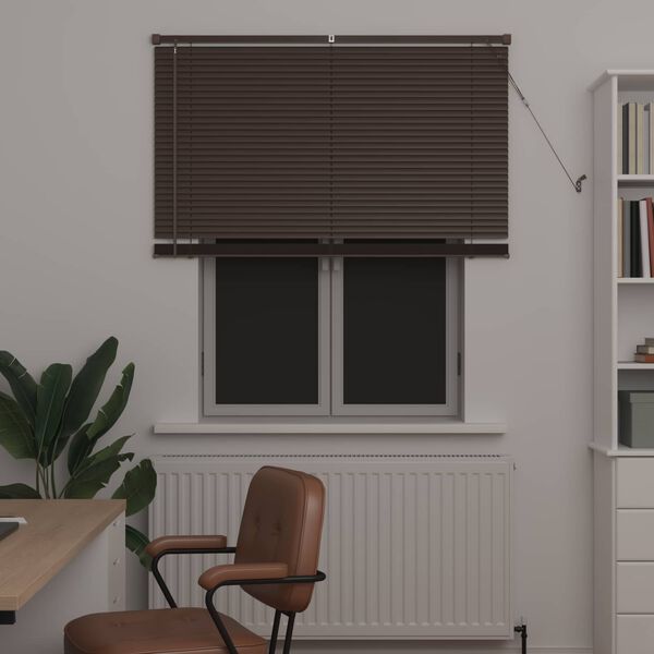 vidaXL Venetiansk persienne M&oslash;rk Brun med M&oslash;nster 150 x 120 cm PVC
