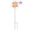 vidaXL Julelys med plugger og LED 3 stk foldbar r&oslash;d 35 cm