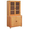 vidaXL Lager m&oslash;belsett 2 stk. Brun 80 x 50 x 160 cm Massivt Eiketre