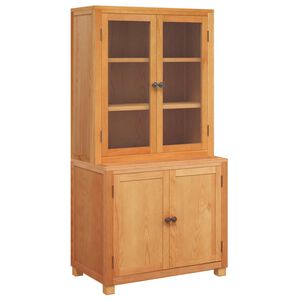 vidaXL Lager m&oslash;belsett 2 stk. Brun 80 x 50 x 160 cm Massivt Eiketre