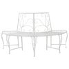 vidaXL Trebens 4-Antall seter 160 x 80 x 89 cm St&aring;l Antikk hvit