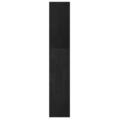 vidaXL Bokhylle/romdeler 40x30x167,5 cm svart heltre furu