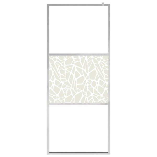 vidaXL Dusjvegg ESG-glass med steindesign 100x195 cm