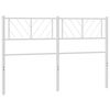 vidaXL Utskiftbar sengegavl i metall hvit 140 cm
