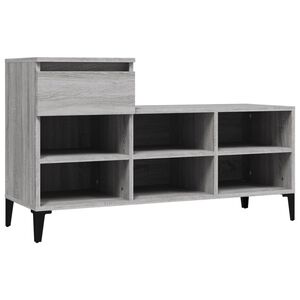 vidaXL Skoskap gr&aring; sonoma 102x36x60 cm konstruert tre