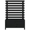 vidaXL Hageplantekasse med stativ svart 79x39,5x114 cm heltre furu