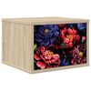 vidaXL Vegghengt nattbord KIEL Sonoma eik 36 x 33 x 25 cm