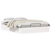 vidaXL Ottoman Seng Ramme med Oppbevaring Hvit 140 x 190 cm