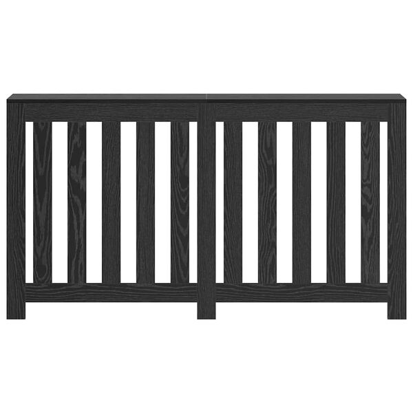 vidaXL Radiator Deksel Svart Eik 149 x 20 x 82 cm Konstruert tre