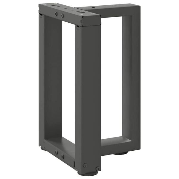 vidaXL Salongbordben T-formet 2 stk antrasitt 38x25x(42-43) cm st&aring;l