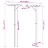 vidaXL Hagepergola 205x40x203 cm tre