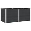 vidaXL H&oslash;ybed Svart 200 x 100 x 91 cm WPC og Aluminium