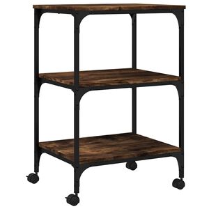 vidaXL Skriverbord 3 hyller r&oslash;kt eik 50x41x75 cm konstruert tre