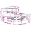 vidaXL Seng med bokhylle uten madrass 140x190 cm heltre furu