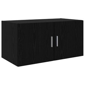 vidaXL Veggskap Svart eik 80 x 42.5 x 40 cm Konstruert tre