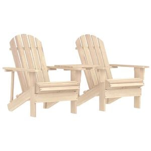 vidaXL Adirondack hagestoler med tebord heltre gran